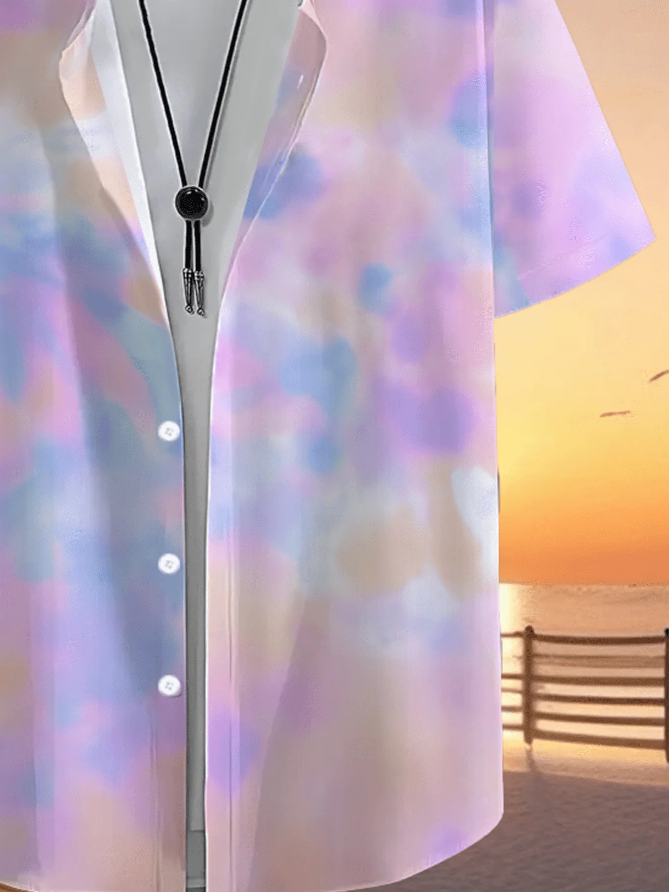 Pastel Abstract Cloud Print Mens Short Sleeve Casual Beach Shirt Breathable Button Down