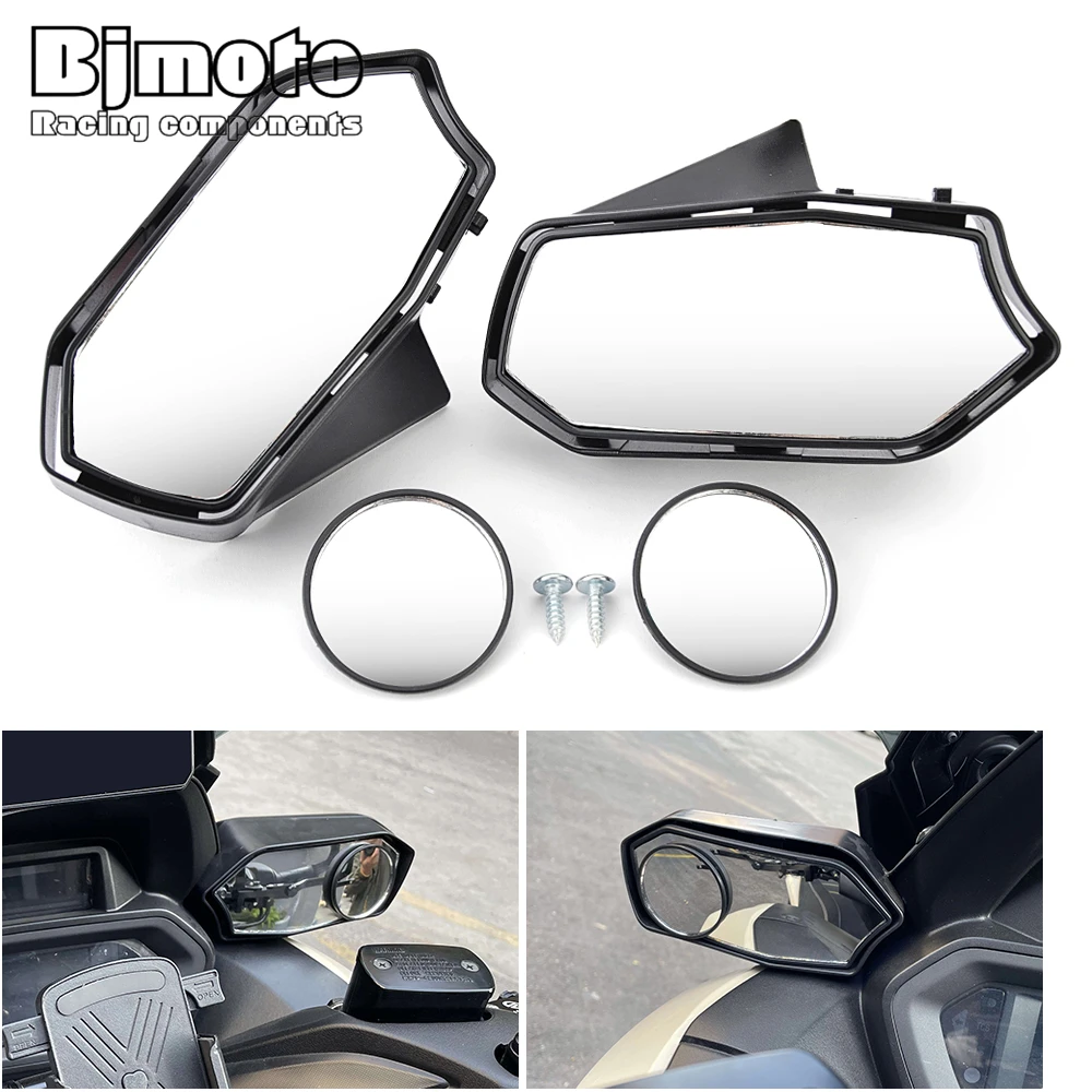 XMAX300 2024 Motorcycle Forward Mirror Rearview Mirror Kit Convex Angle Adjustable Side Mirrors For Yamaha XMAX 250 300 2025
