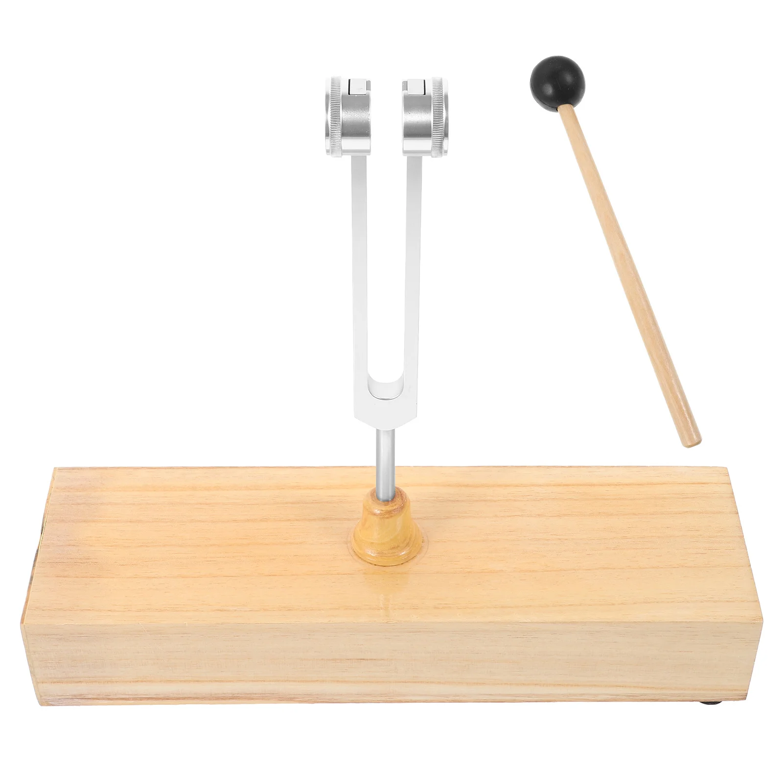 

1Set Tuning Fork Wooden Sound Box Aluminum Alloy Wear Resistant Meditation Relaxation Healing Tool Hammer Tuning Fork Healing