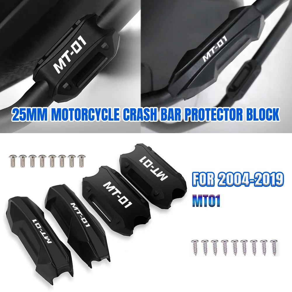 

Motorcycle Bumper Engine Guard 25MM Protection Block Crash Bar Decorative FOR YAMAHA MT01 MT-01 MT 01 2004 2005 2006 2007- 2019
