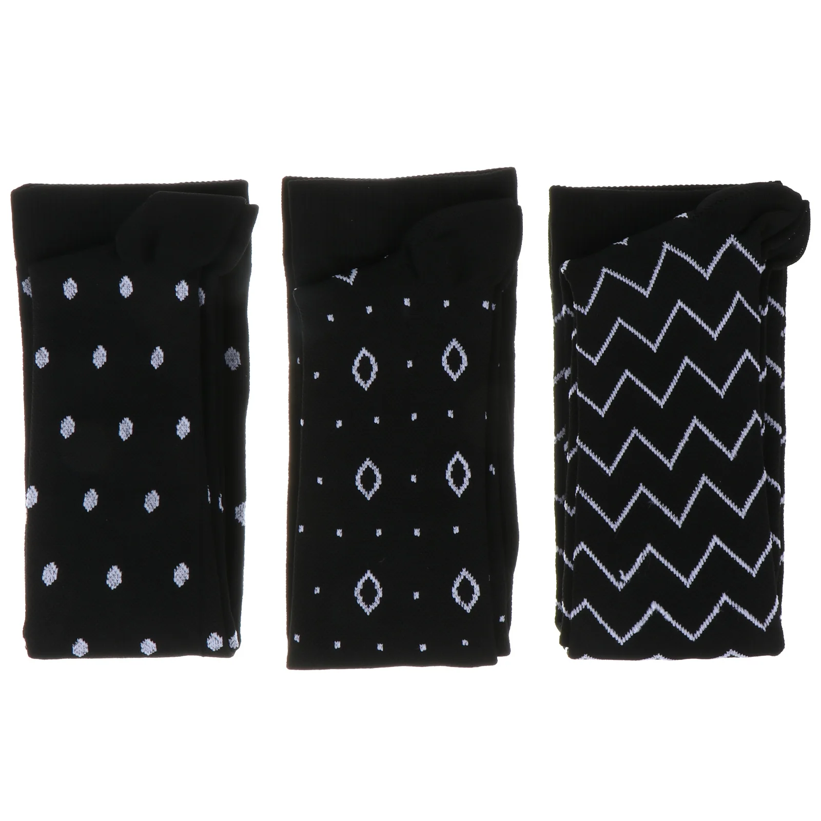 

3 Pairs Compression Socks Gentle Nylon Elastic Sports Leg Pressure Sweat Absorbing Running Stockings Durability Calf Muscle
