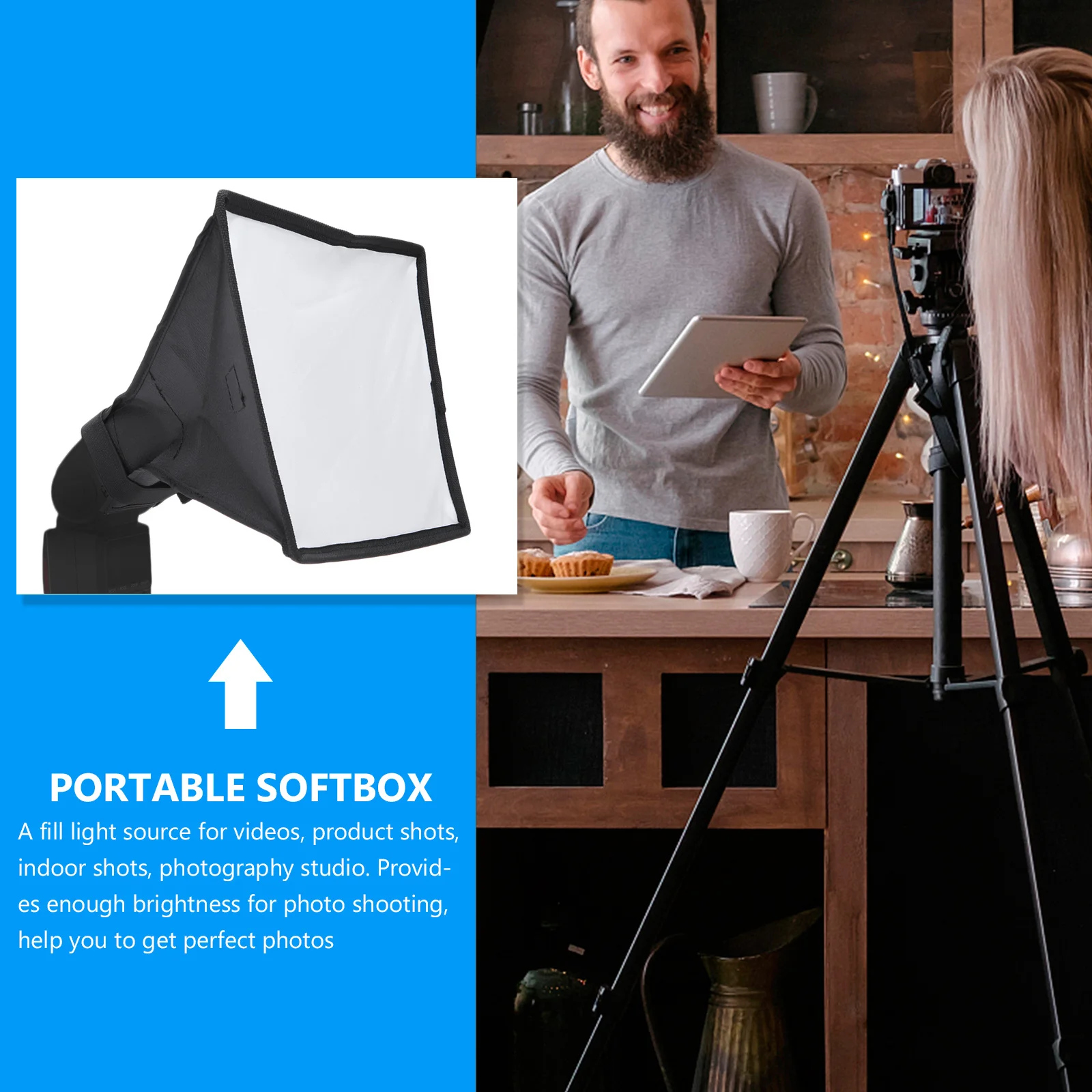 

Portable Photography Softbox 20x30 Durable Fabric Light Diffuser for Photo Video Studio Lighting Tool Light Diffuser
