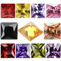 Square Princeses Cut 5A CZ Stone Synthetic Gems Zircon 1.5x1.5~10x10mm JIANGYUANGEMS Cubic Zirconia For Jewelry