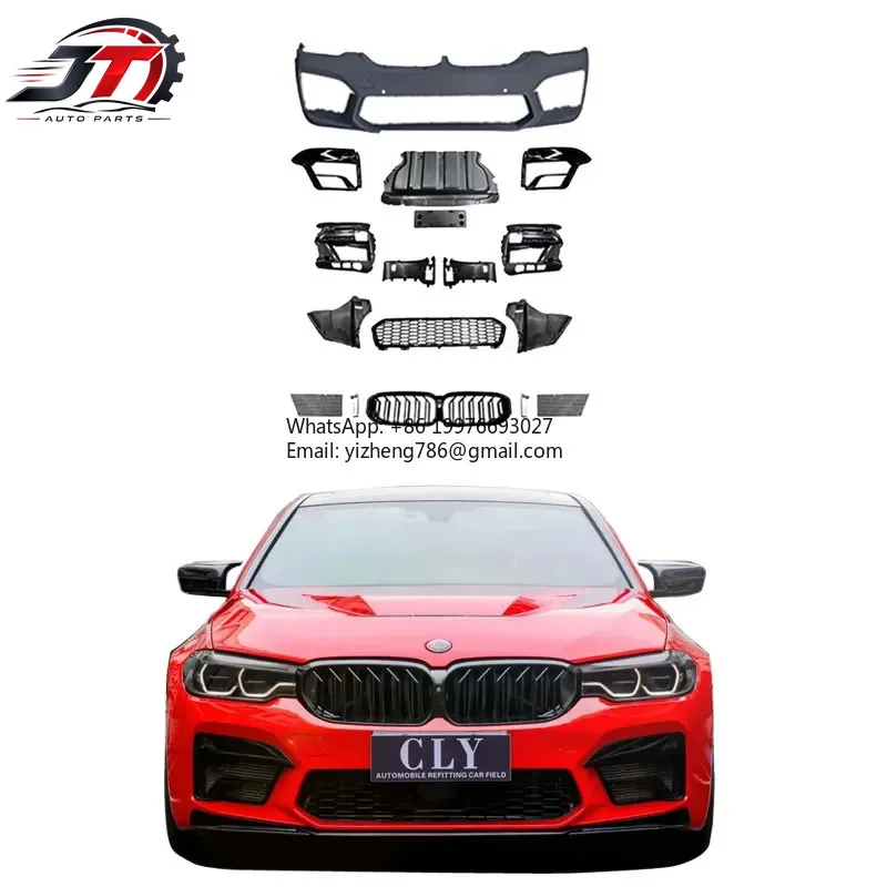New style Flash Sale Car Bumper for BMW 5-Series G30 2017-2020 Upgrade 2021-2023 G30 M5 Front Bumper with Grille G30 Old to New