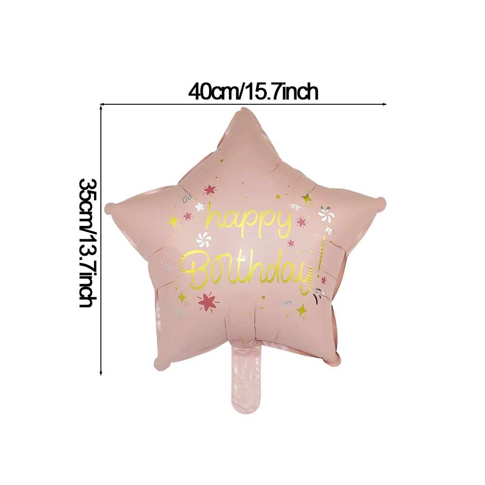 6 Stück Kaninchen Karotte Rosa Gänseblümchen Blume Stern Creme Zahl Ballon Set Mädchen Geburtstag Hochzeitstag Party Dekoration Babyshower – Detail 8