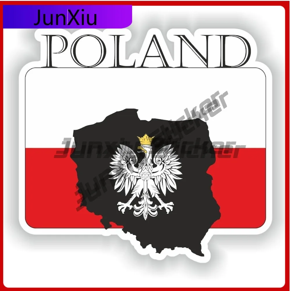 

Poland National Emblem Map Shape Sticker Anti Scratch Waterproofing Exterior Custom Decals Stickers Motorcycle Car Scratch Cover