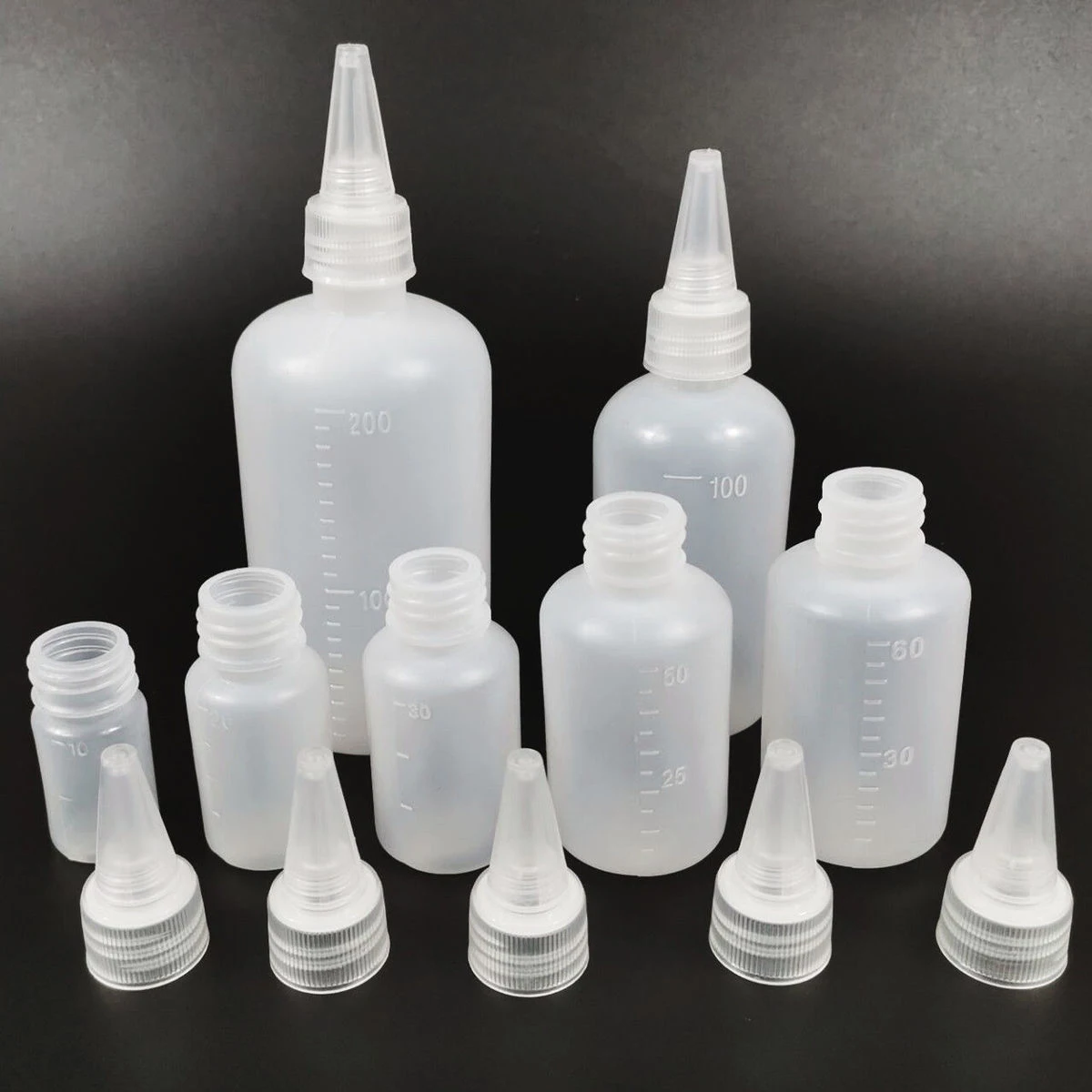 

50pcs10/15/20/30/50/100/ ml Empty LDPE Plastic Squeezable E Liquid Juice Dropper Eye Bottles Long Tip Cap Vape Container