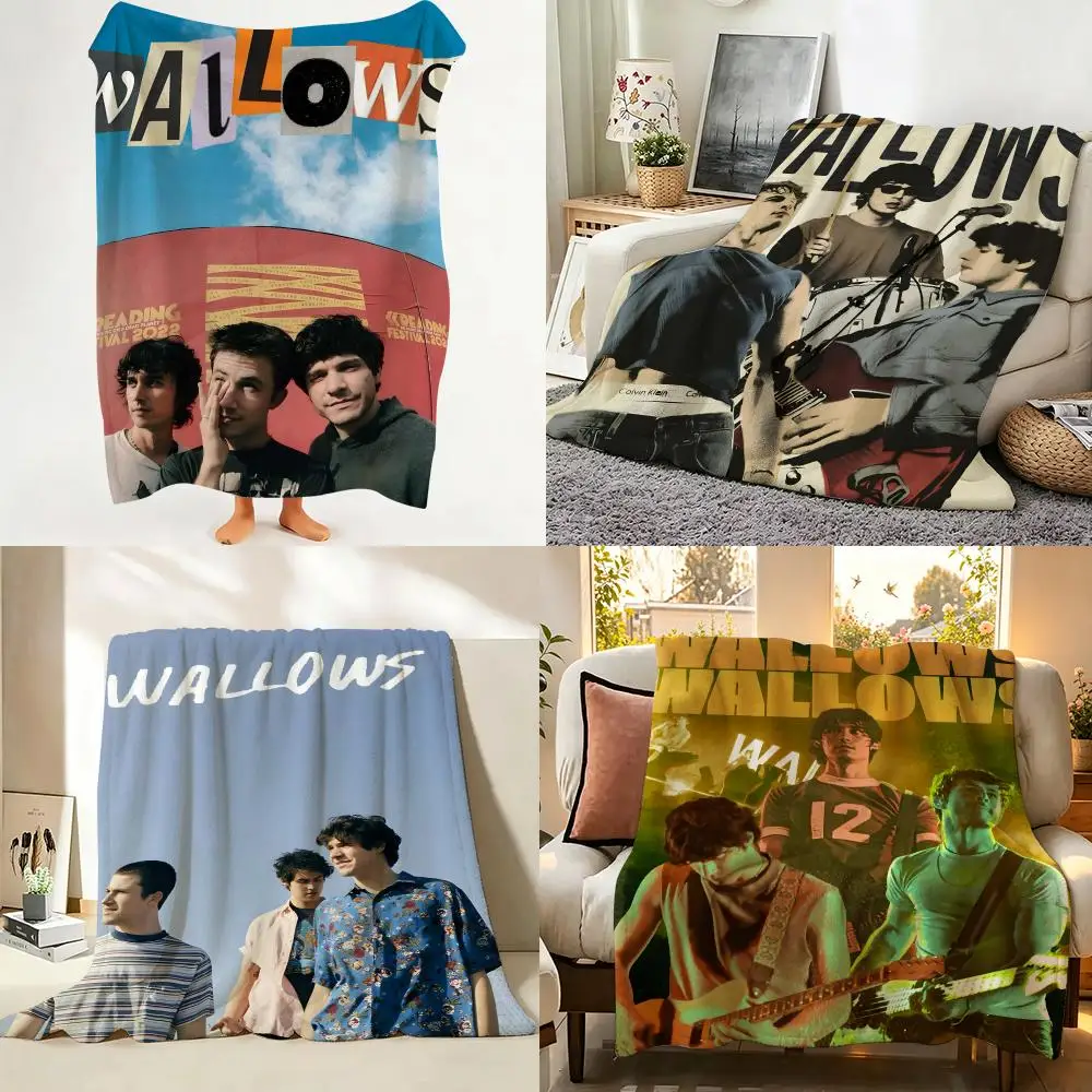 Manta de franela Band W-Wallows, adecuada para sofá, sala de estar, dormitorio