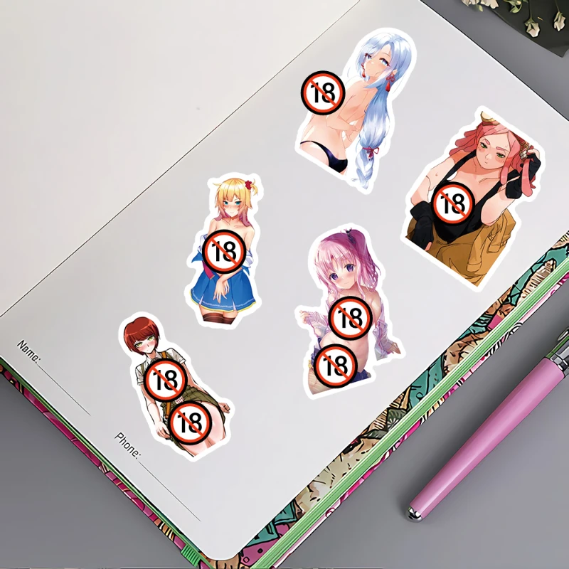 50Pcs Customized Cartoon Sexy Stickers Attractive Posture, Indescribable Decorative Patterns, Very Powerful Hidden Resources