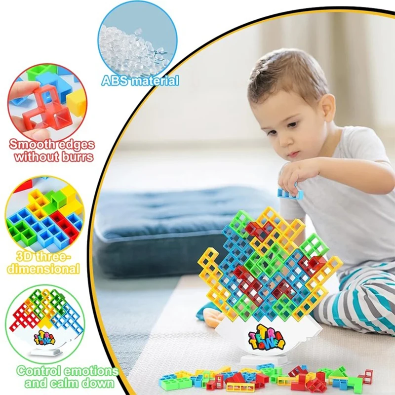 Tetra Toren Balans Stapelblokken Spel Bouwsteen Desktop Bordspellen 2 Spelers Familie Feest Leuk Spel Kid Cadeau