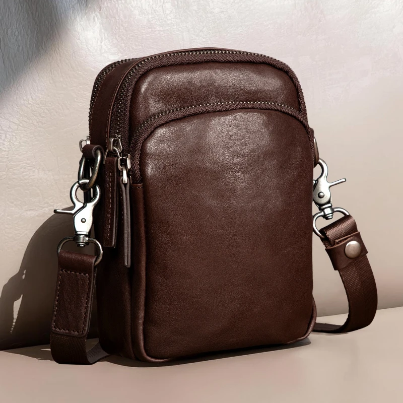 

Мужские сумки-мессенджеры из натуральной кожи, высококачественные сумки-тоут, модные деловые сумки через плечо, кожаные сумки, поясные сумки