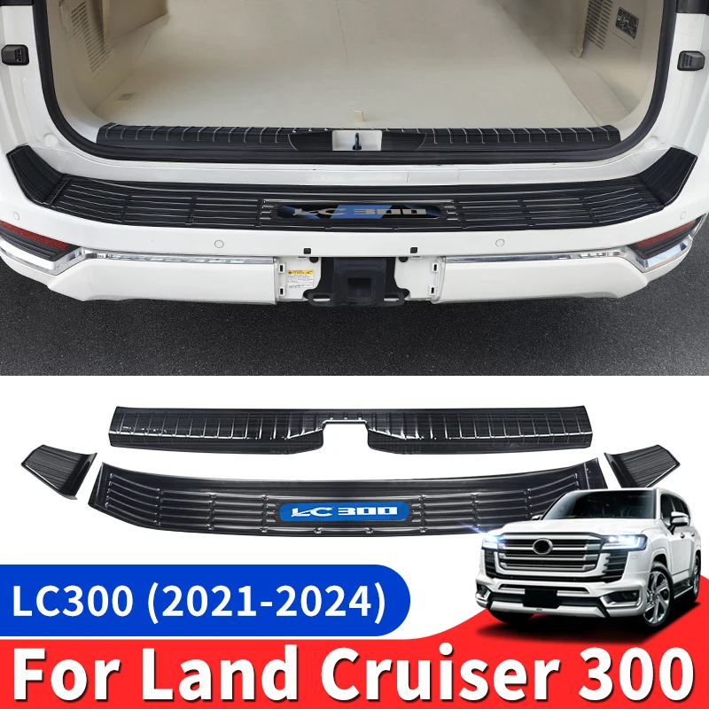 

For Toyota Land Cruiser 300 2021-2024 2023 Threshold Tail Door Guard Board Stainless Steel Lc300 Interior Upgrade Accessories