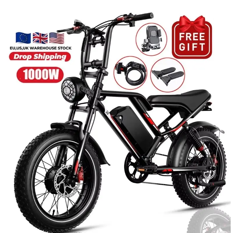 

STLF 1000W Power Long Range 48V Electric Bicycle with Dual Single Rear Hub Motor & Down Tube Lithium Battery Popular US EU DIY