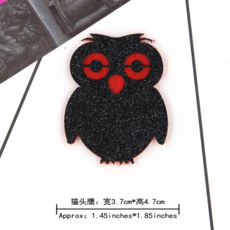 20pcs/lot Kawaii Glitter Halloween Series Patch Creative Halloween Appliques Accessories Halloween Headdress Decoration Material