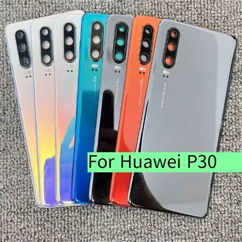 For P30 Rear Battery Cover Glass Rear Door Housing Replacement for huawei P30 phone lid Back Cover With Camera Lens