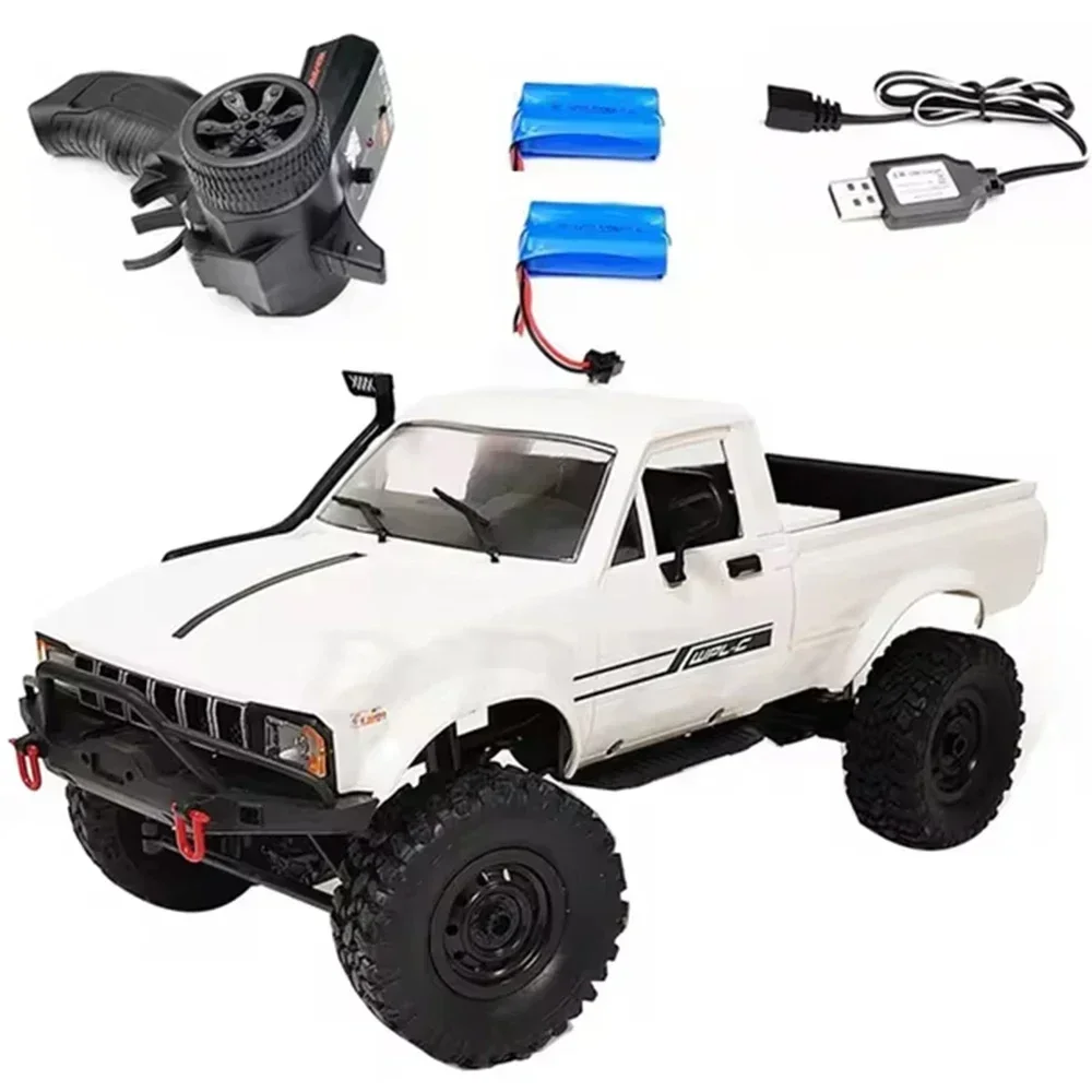 WPL C24-1 C14 Full Scale RC Car 1:16 2.4G 4WD Rock Crawler Electric Buggy Climbing Truck LED Light On-road 1/16 For Kids Toys