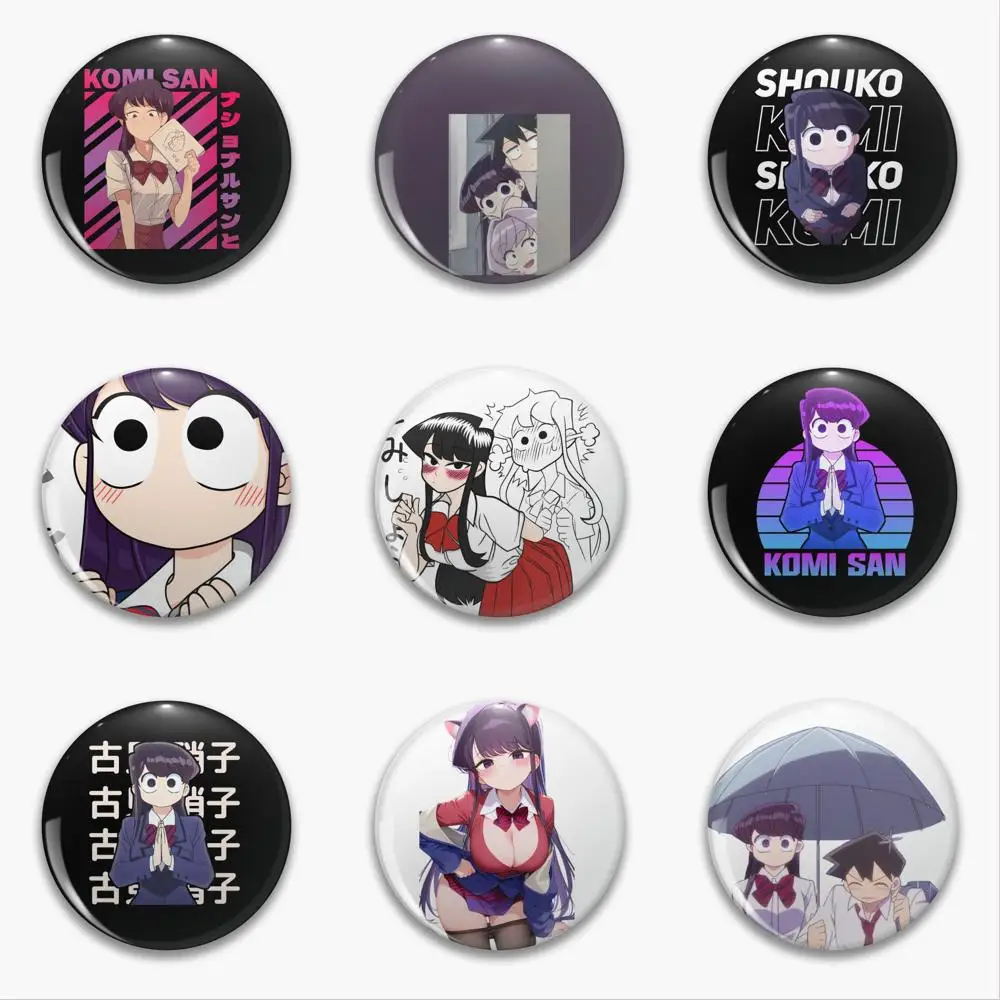 Komi Can't Communicate Anime Brooch Bag Clothing Hat Badge Accessories Jewelry Gifts