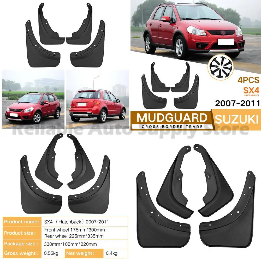 

For Suzuki Swift SX4 2007-2011 Mud Flaps Fender Trim Auto Accessories High Quality Durable OEM Replacement Premium Fit