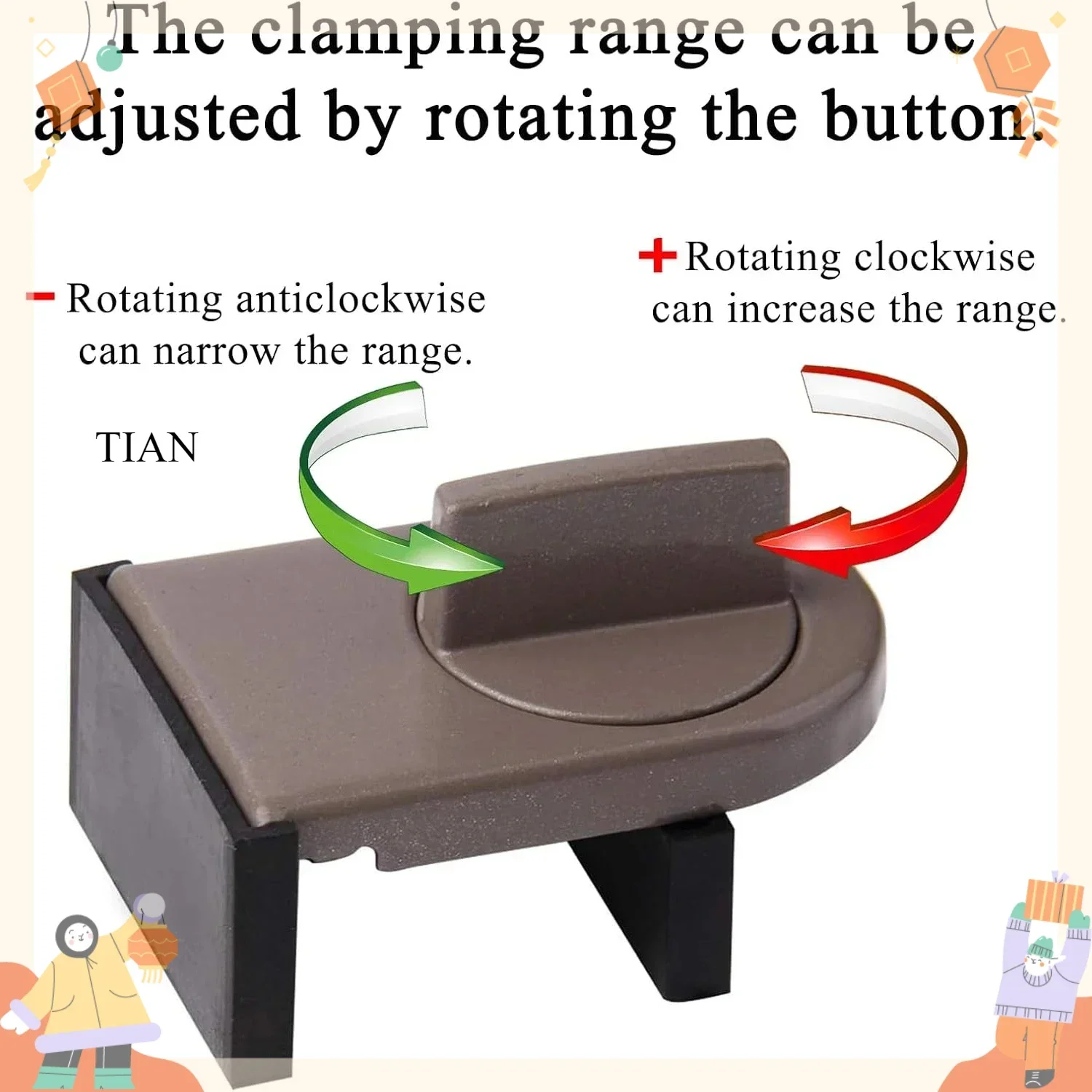 Anti-Theft Non-Drilling Anti-Fall Limiter Safety Lock Adjustable Sliding Door Lock For Sliding Windows Home Security Families