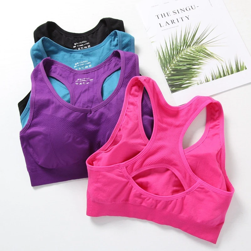 Sujetador deportivo para mujer, Top de realce para Fitness, ropa interior de Yoga, Tops deportivos para mujer, chaleco transpirable para correr, ropa de gimnasio