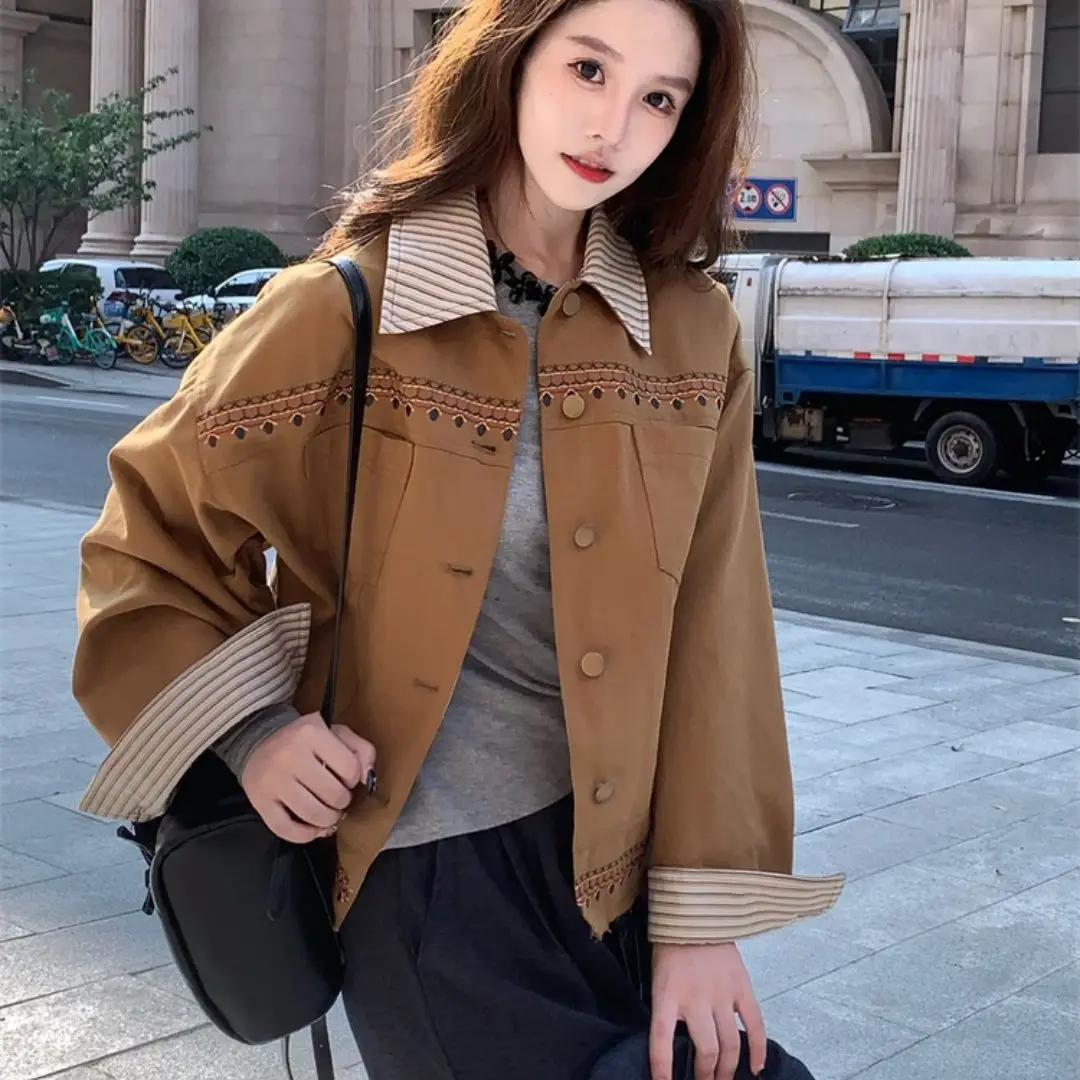 

Korea Maillard Wear Alone Extra Short Coat Women Early Autumn Commuting Street Style Versatile Casual Jacket Top