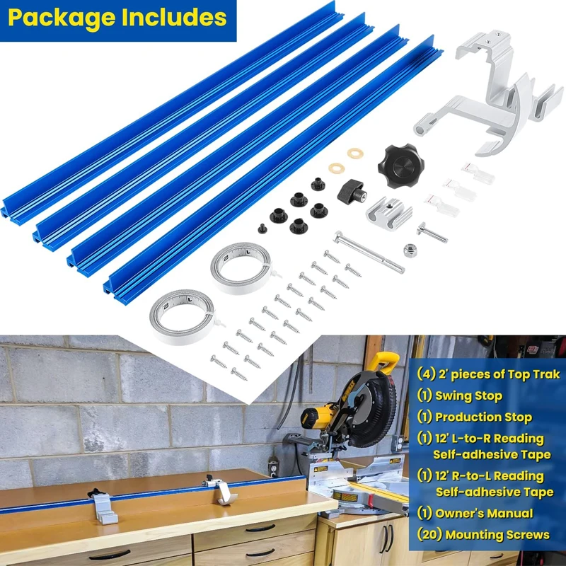 Track Guide Woodworking Tool Saw Guide Measuring System KMS8000 for Miter Saw Radial Arm Saw Drill Press Table Saw Fence