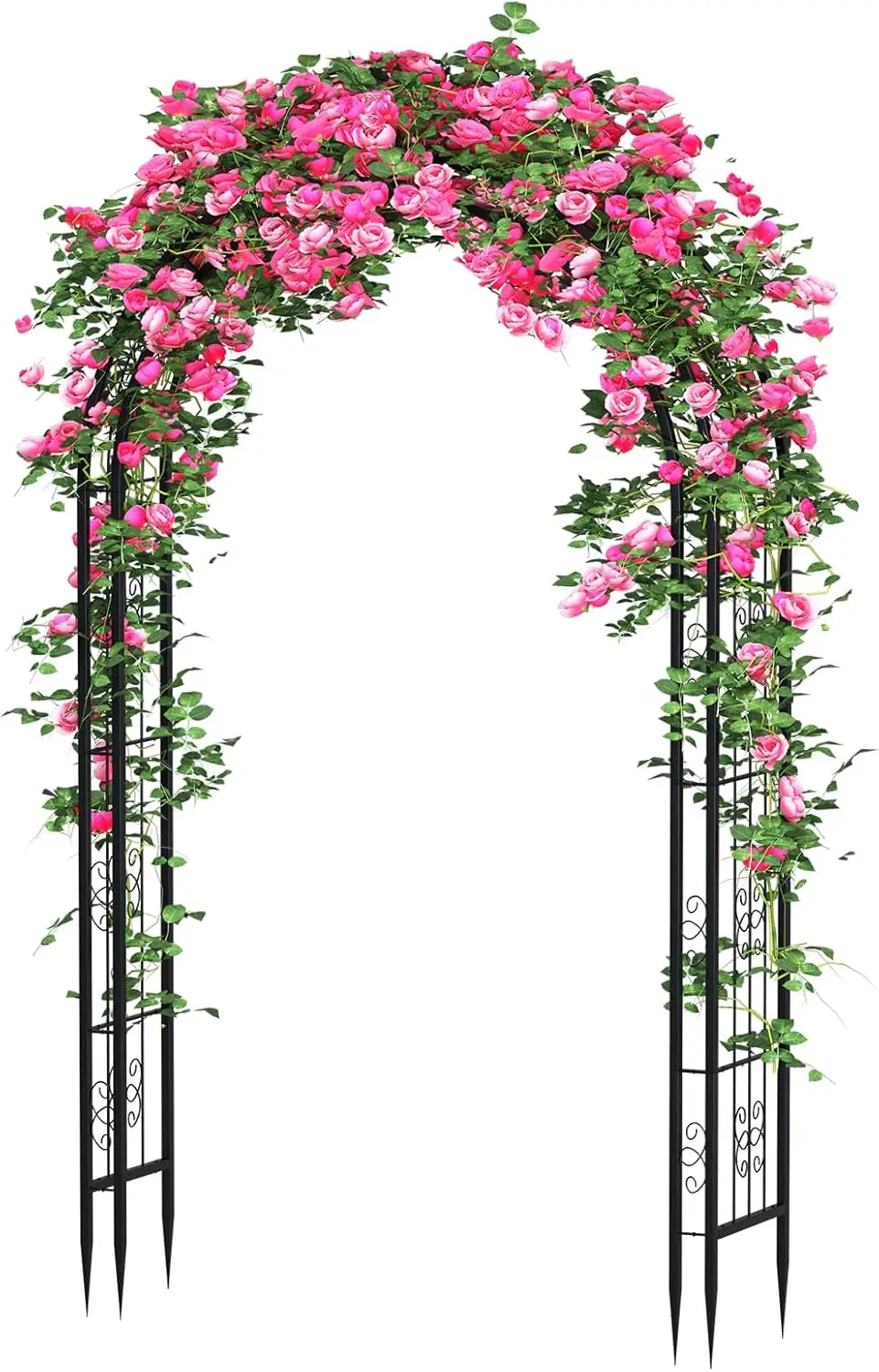 

88in Steel Garden Arch Arbor Trellis for Climbing Plants Outdoor,Yard,Garden,Climbing Plants 7ft Decorative Wire Lattice,Outdoor