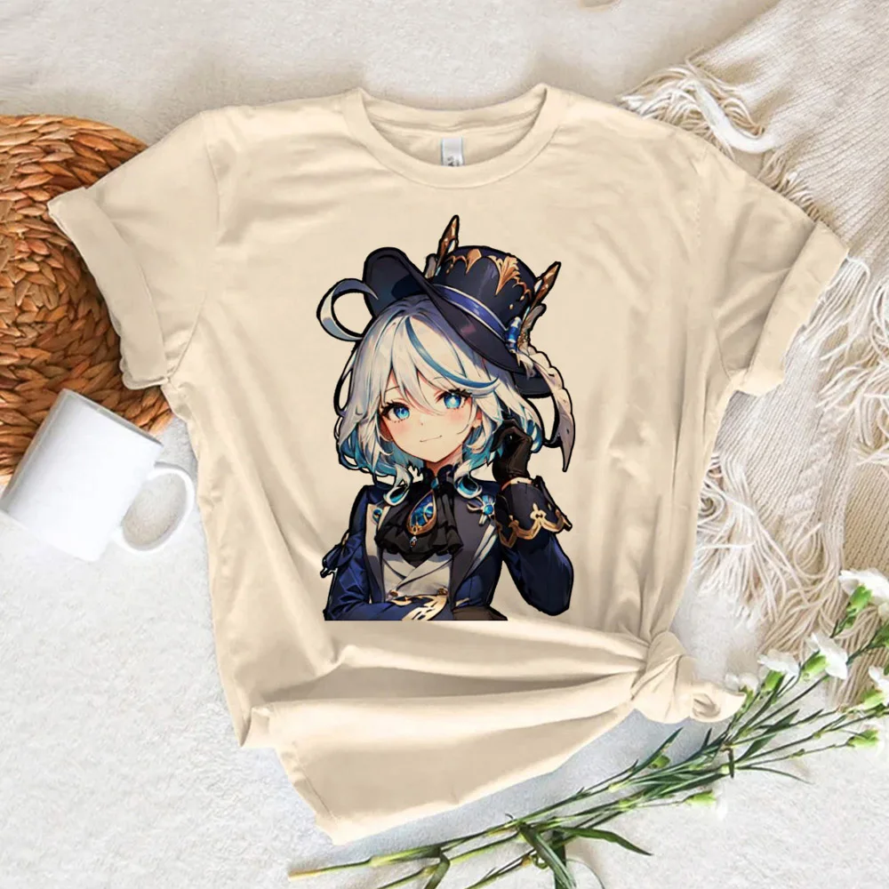 

Genshin Impact top women designer streetwear graphic top girl anime clothing