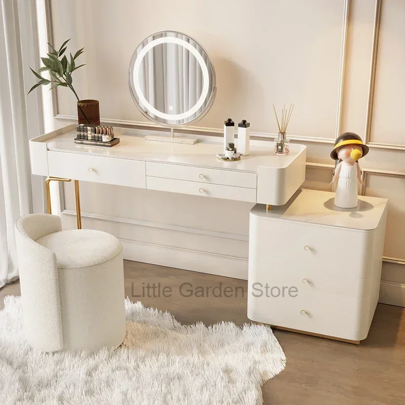 Vanity Mirror Dressing Table White European Luxury Organizers Storage Dressing Table Makeup Penteadeira Furniture Comfortable