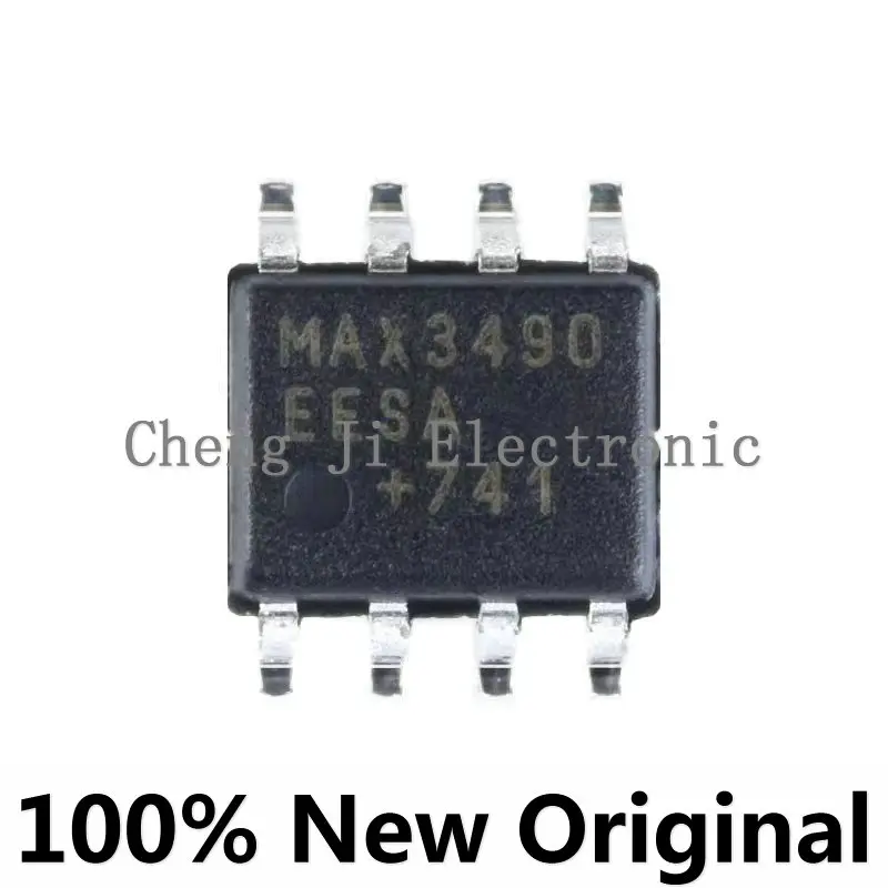 5PCS MAX3485EESA+T MAX3485 MAX3490EESA+T MAX3490 SOP-8 Transceiver chip