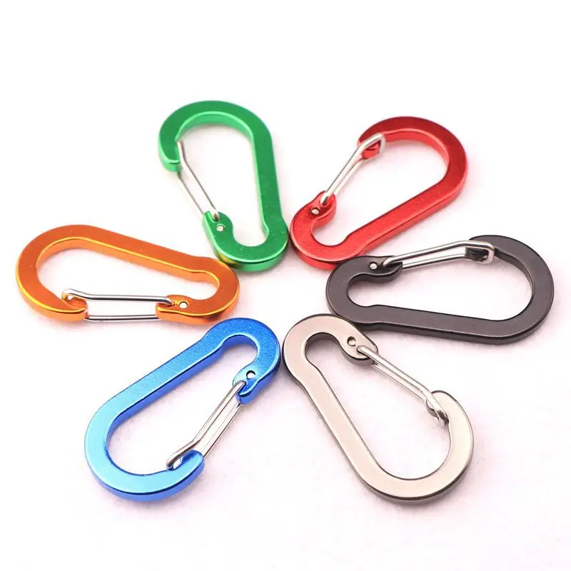 Carabiner Clip Aluminum Alloy Keychain Lock Buckle Snap D-Ring Clip Outdoor Backpack Camping Multi Tool Fishing Hiking Hook