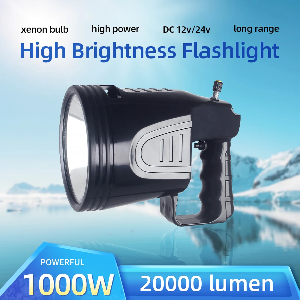 lanterna de caca a longo alcance longo alcance holofotes luz de trabalho tocha eletrica acampamento 1000w 12v 20000lm 01