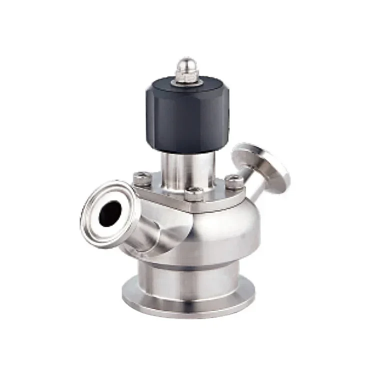 Stainless Steel Manual Aseptic Sampling Valve Two-Way Connection Ball Structure for Water Sanitary Sampling