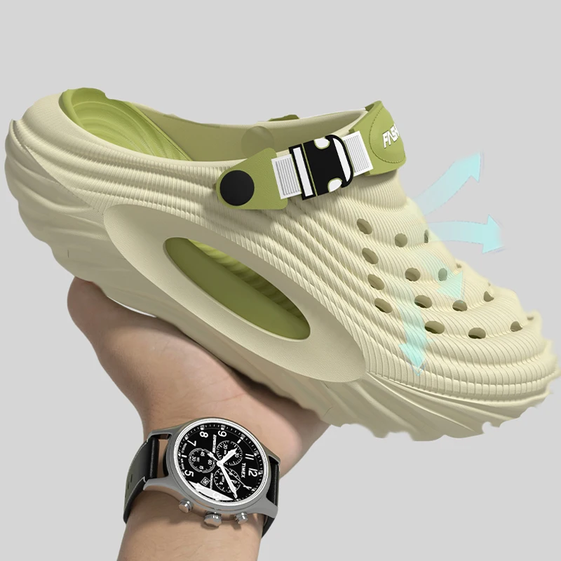 Chaussons d'extérieur en EVA pour hommes et femmes, sandales de plage antidérapantes, plateforme épaisse et souple, chaussures d'intérieur tendance pour l'été