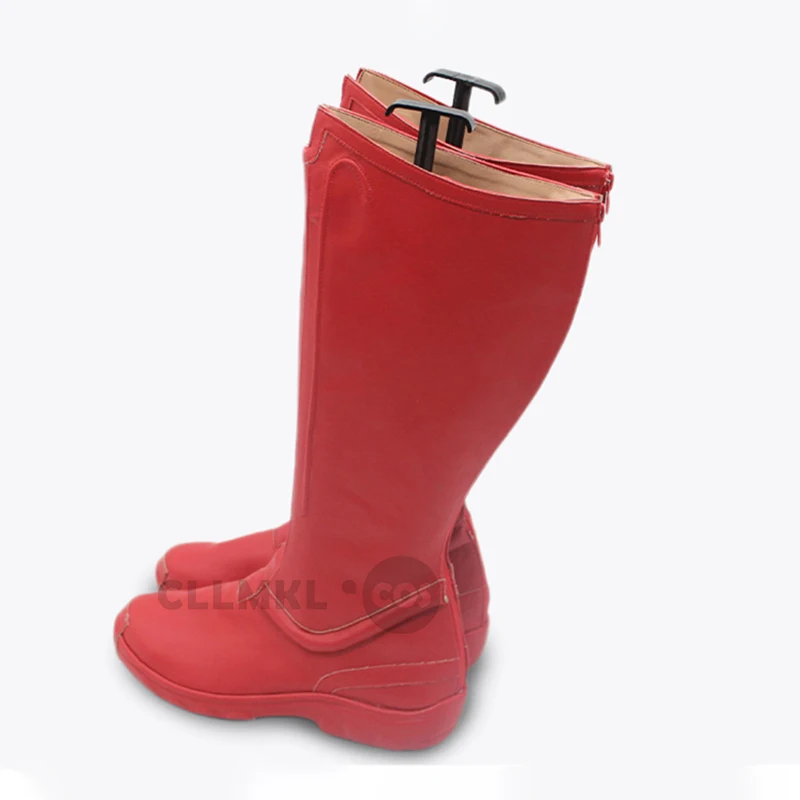 Clark Kent Cosplay Schuhe Männer Schuhe Party Weiche PU Rot Leder Party Schuhe Requisiten Halloween Nach Maß