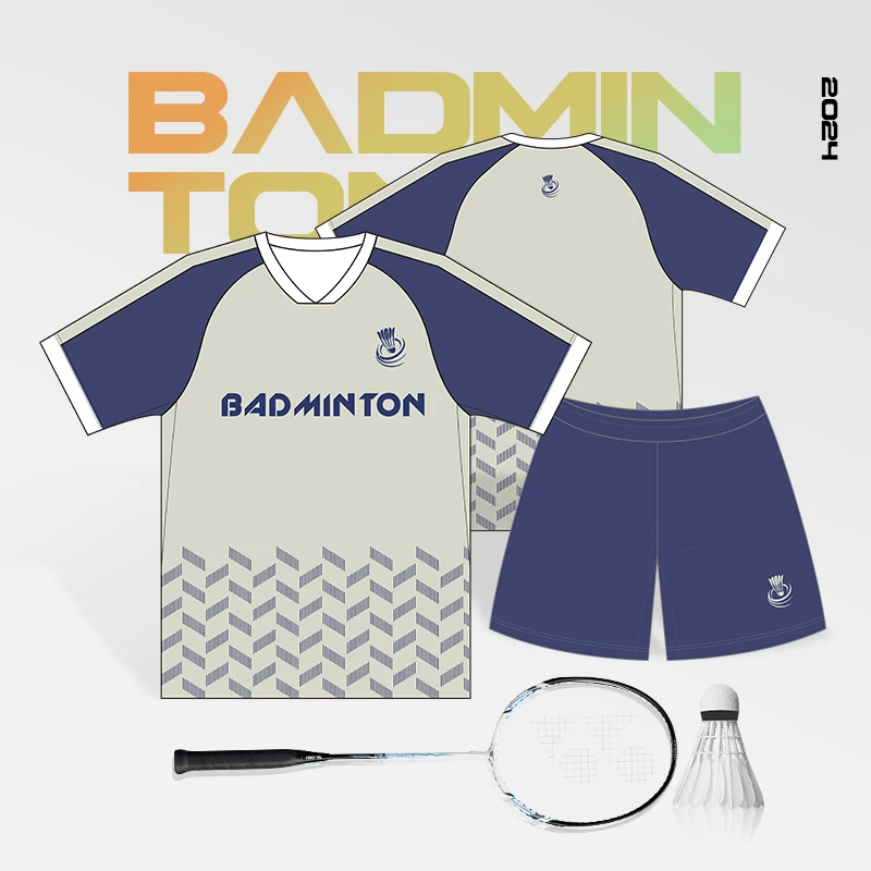 

BASKETMAN Badminton Sets For Men Customizable Full Sublimation Team Name Number Logo Printed T-shirts Shorts Uniforms Sportwears