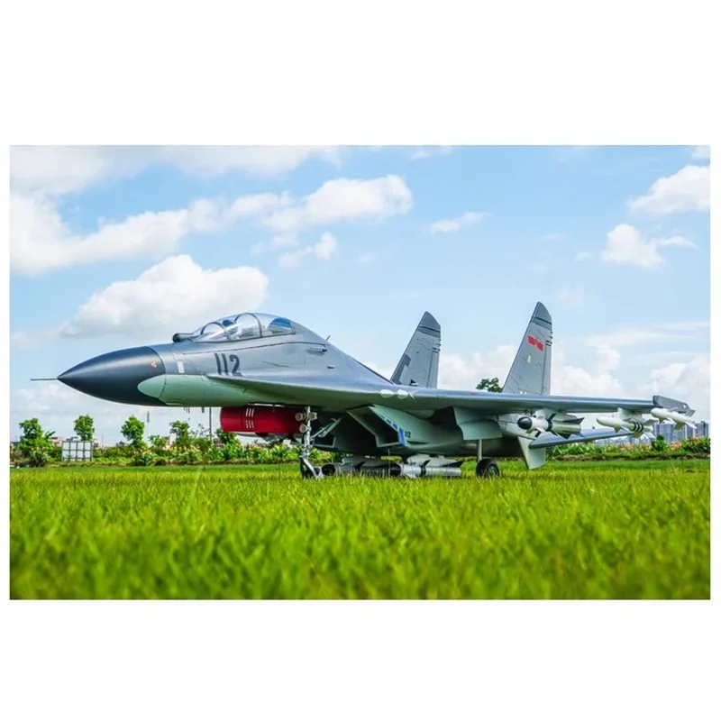 Fms Rc المزدوج 70 مللي متر سلسلة J-11bs محاكاة الكهربائية التحكم عن بعد الفضاء نموذج عالية الأداء الثابتة الجناح الطائرات هدية