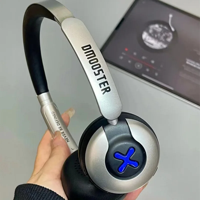 Dmoster-Bluetoothヘッドマウント付きヘッドセット,アクティブノイズリダクション,折りたたみ式伸縮式ヘッドセット,ゲーム用,d75