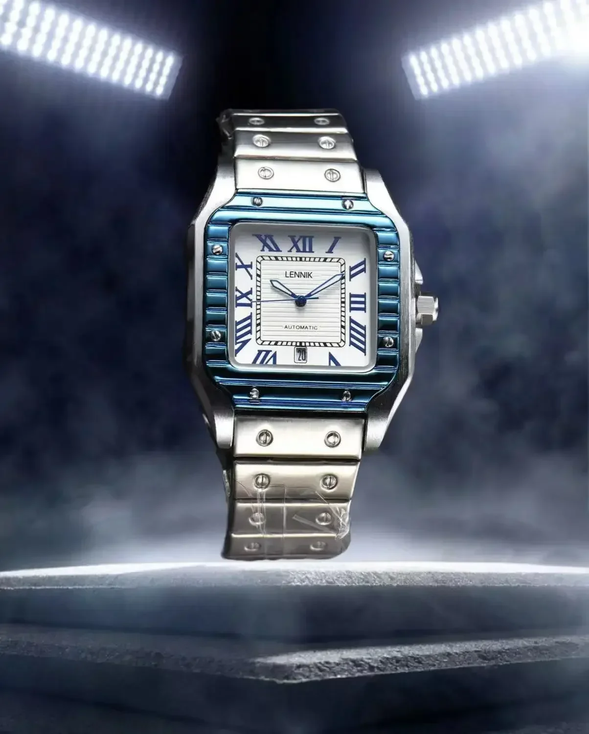 ساعة كوارتز رئيسية فاخرة للرجال 2025، ستانلس ستيل كامل، كريستال ياقوتي، مقاومة للماء، عرض التاريخ، كاجوال للعمل