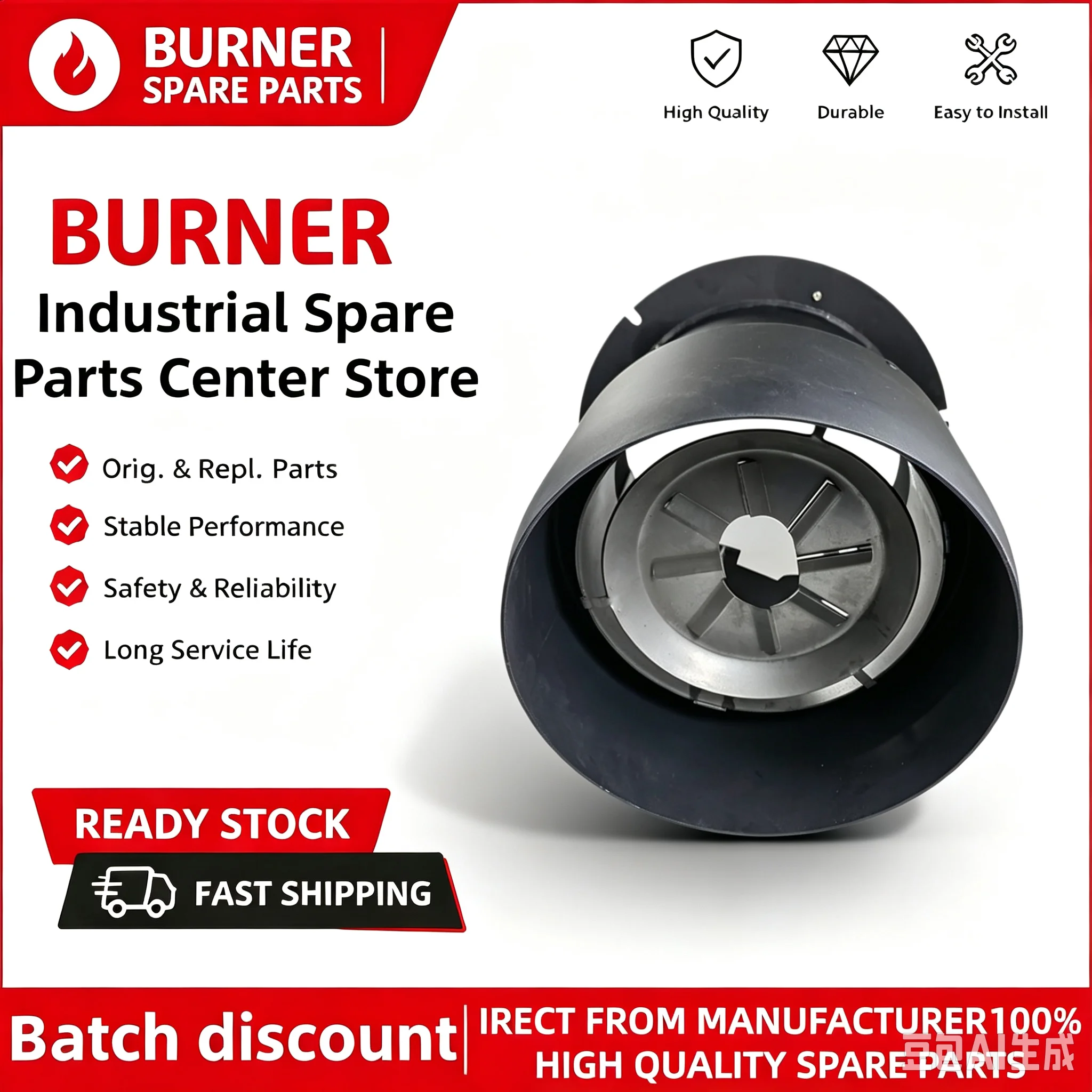 RP130H RP140H RP130M RP140M Heavy Oil Burner Combustion Head Assembly Flame Disc