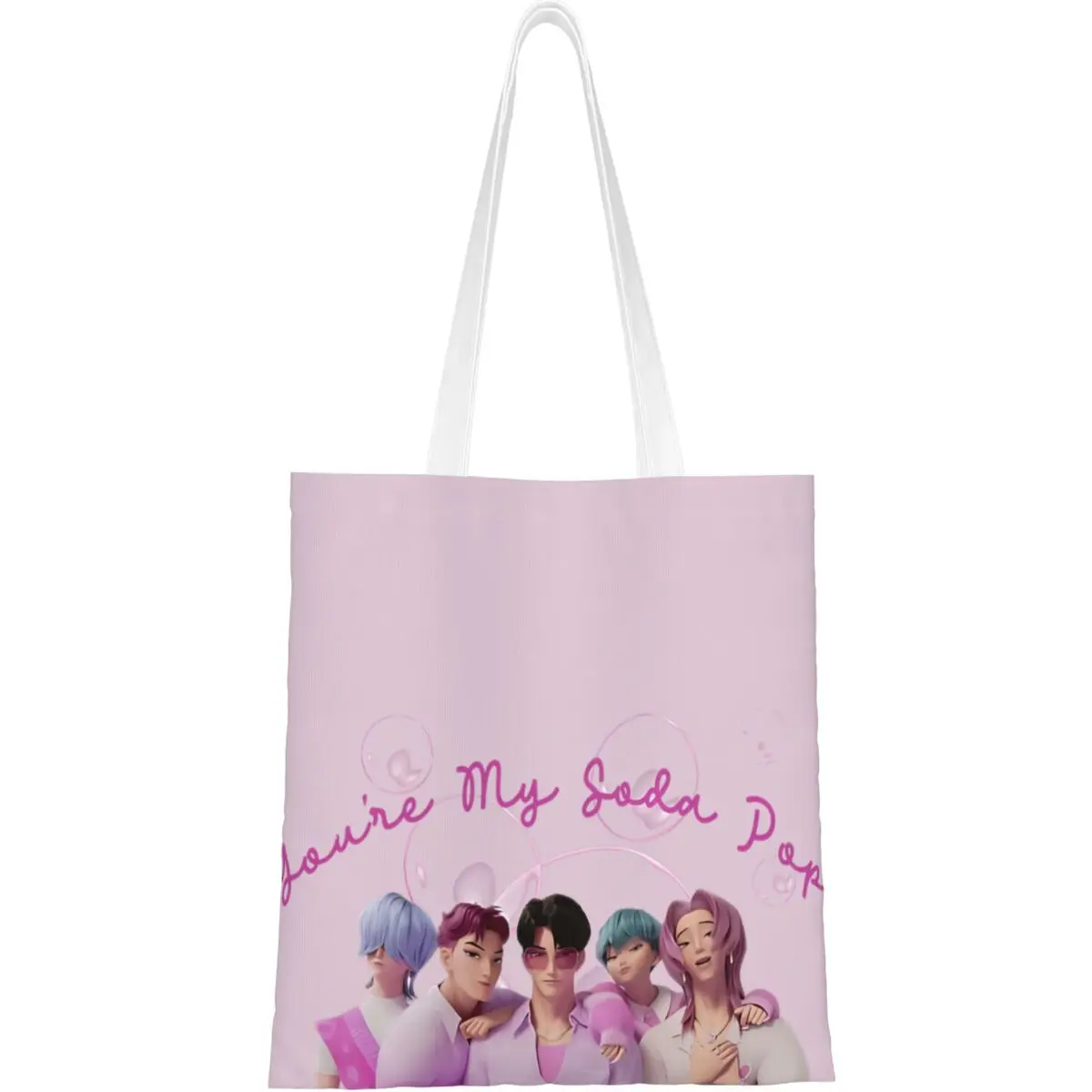 kpop-demon-hunters-shopper-bag-saja-boys-bolsas-de-escritorio-mulheres-imprimir-sacos-de-compras-bolsa-de-pano-estetico