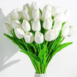 2024 Artificial Tulip Bouquet PU Lifelike Fake Flowers Tulips For Garden Wedding Party Home Decoration Supplies New Year Gifts