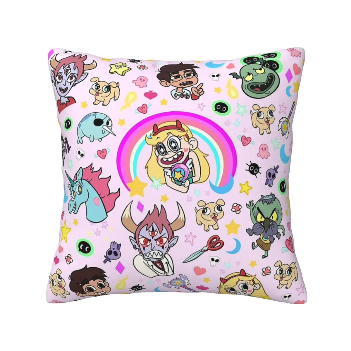 Star VS The Forces Of Evil Square Pillowcase Pillow Cover Cushion Zip Decorative Comfort Throw Pillow for Home Bedroom