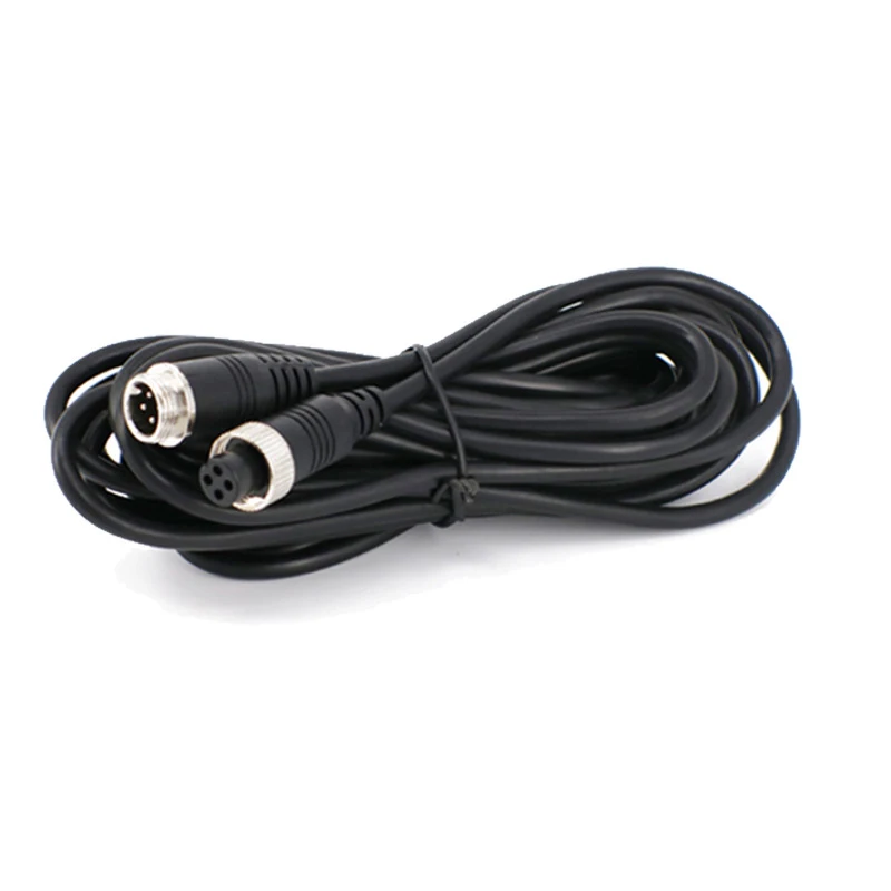 Cable de extensión de vigilancia para cámara de marcha atrás de coche, conector de vídeo de aviación macho a hembra, 4 pines, 1M-25M