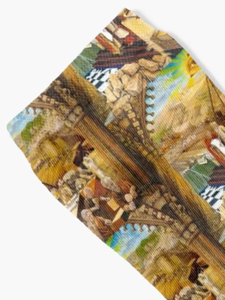 Calcetines térmicos del templo de Solomon para hombre y mujer, calcetín personalizado, construcción del Rey, Invierno