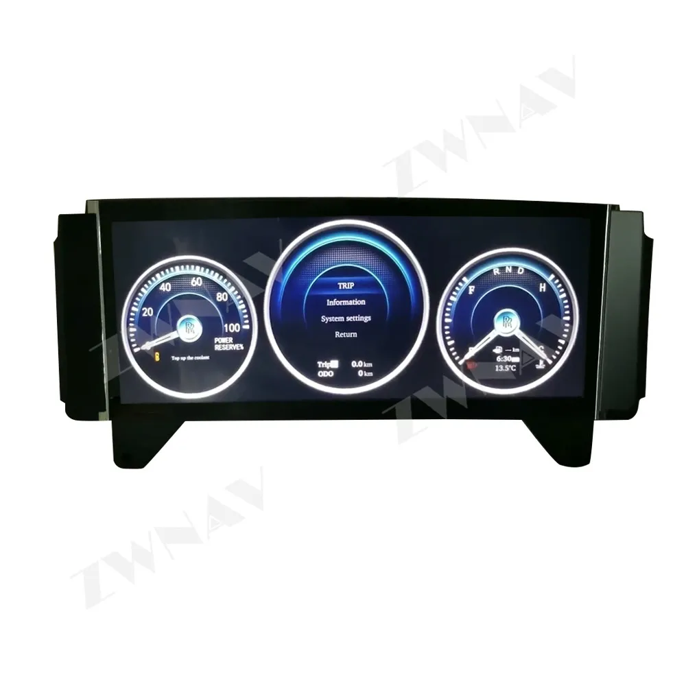12.3 inch Digital Dashboard Cluster For Rolls-Royce Virtual LCD Instrument Panel Cockpit Speedometer Gauge Plug-play