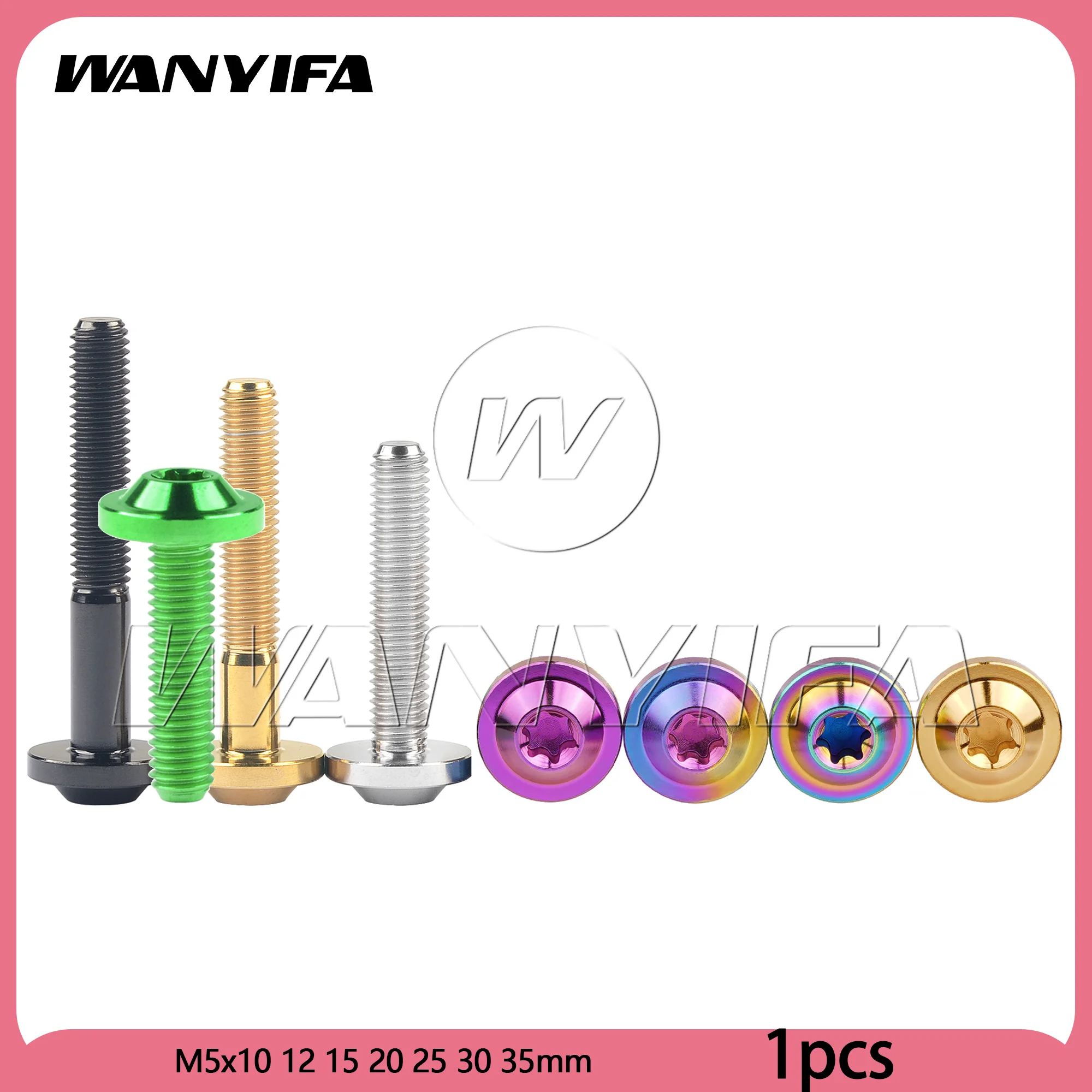 Wanyifa  Titanium Bolt  M5x10 12 15 20 25 30 35mm Torx T25 Head Screw for for  Motorcycle Shell Modification Repair