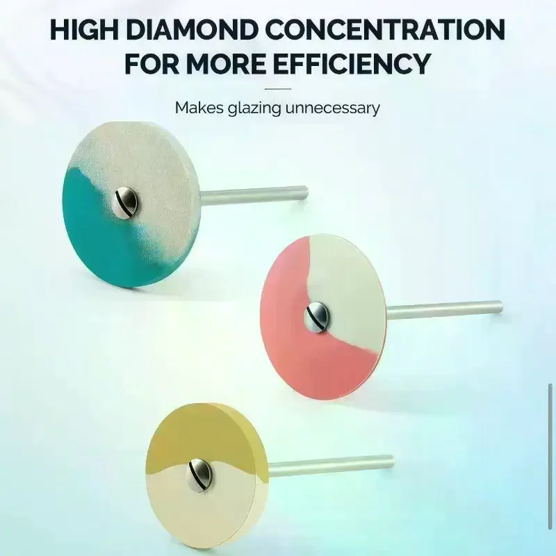 Diamond Polisher Wheel Disc Set High Diamond Concentration For Nail Art Jewelry Metal Polish Rubber