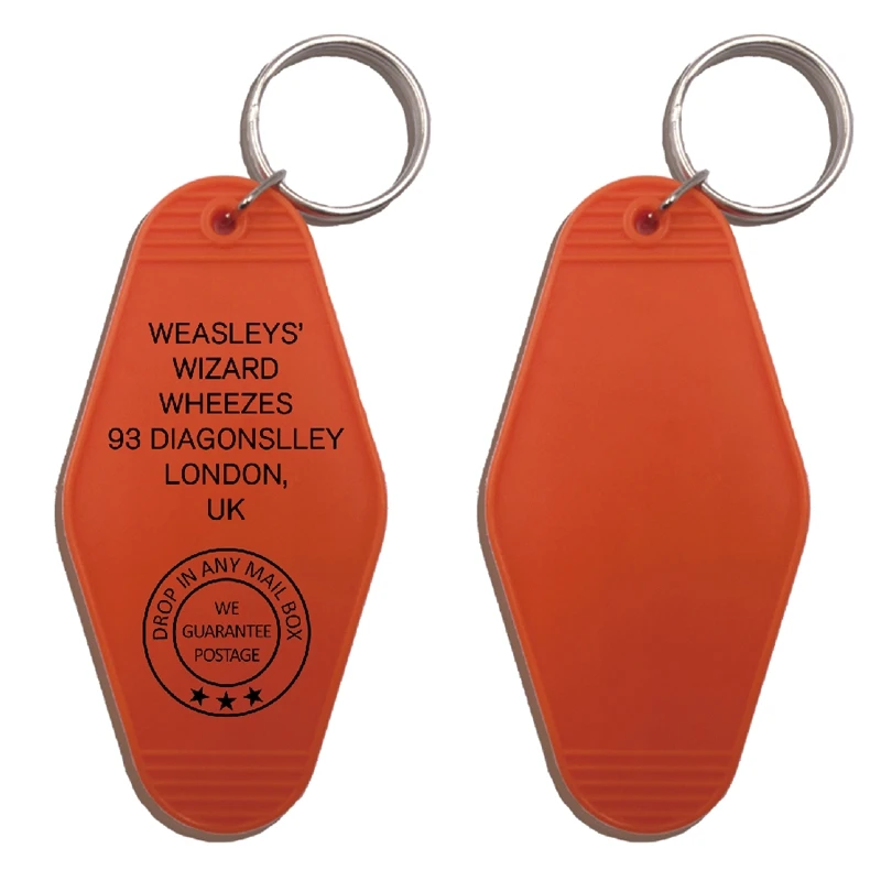 Weasley – porte-clé avec Logo personnalisé amusant, pour Fans de télévision, de bureau, de l'hôtel de londres