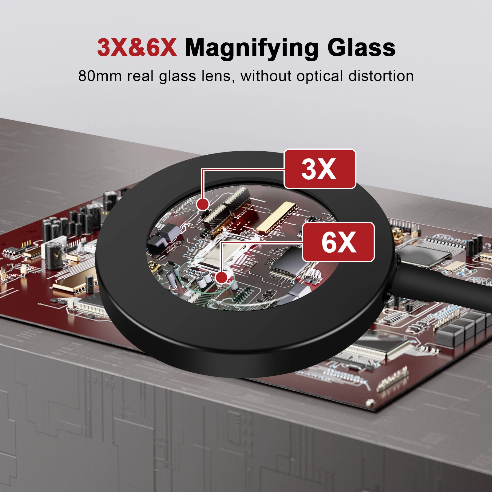 NEWACALOX Estación de mesa de trabajo de soldadura soldadura magnética ayuda a mano soporte PCB brazo Flexible de silicona lupa herramienta de reparación